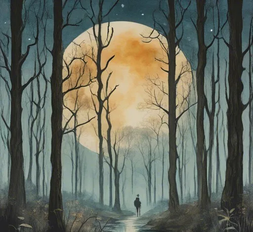 A Mystical Forest Under the Moon jpeg