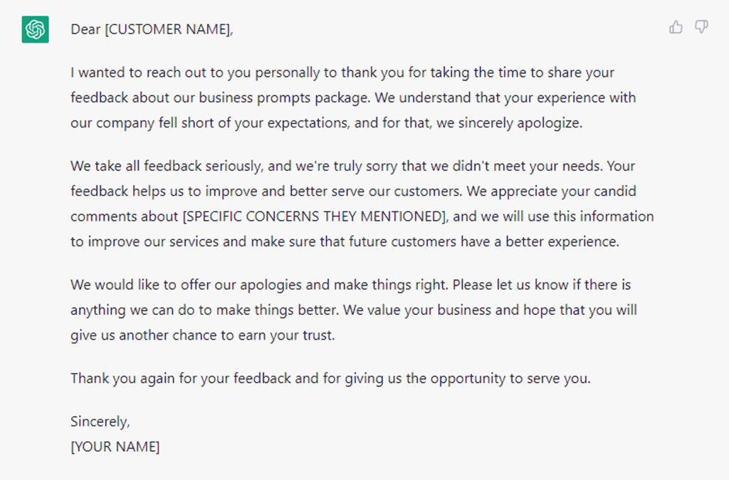 Client Feedback Review Replies
