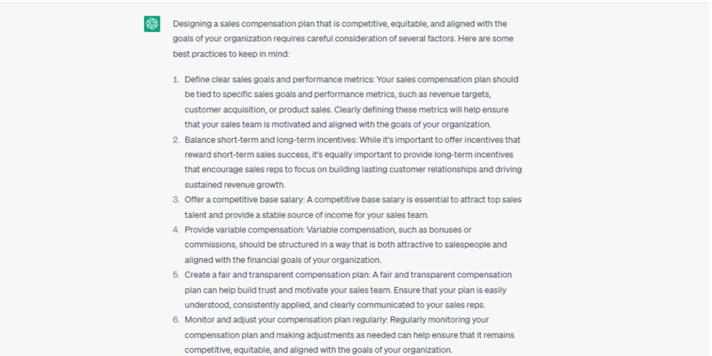 Creating sales compensation plans