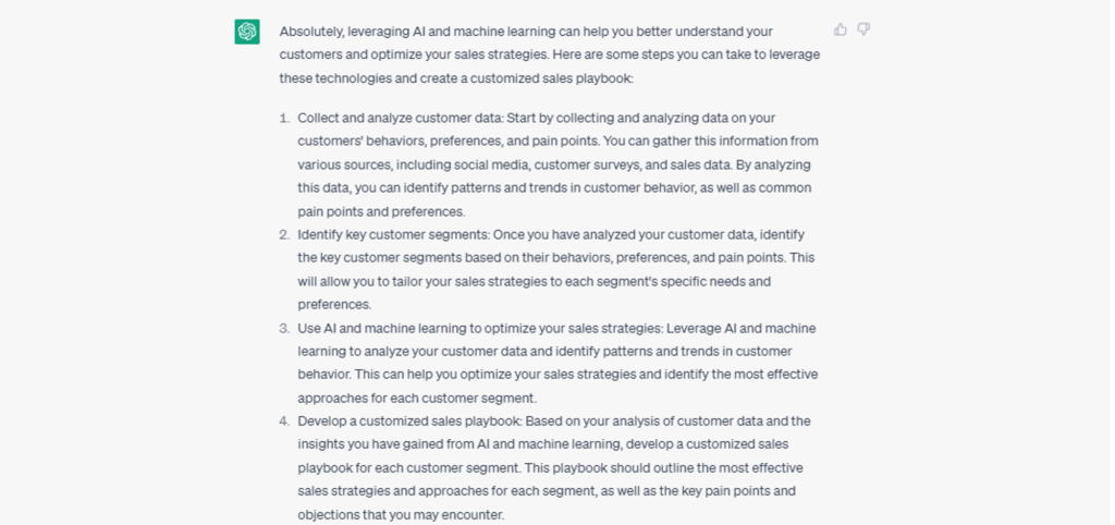 Developing custom sales playbooks