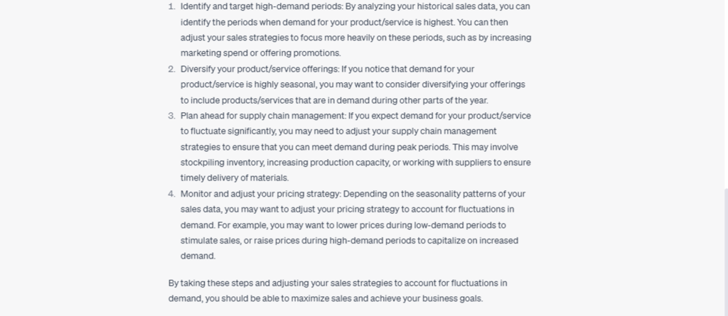 Generating sales forecasts 1