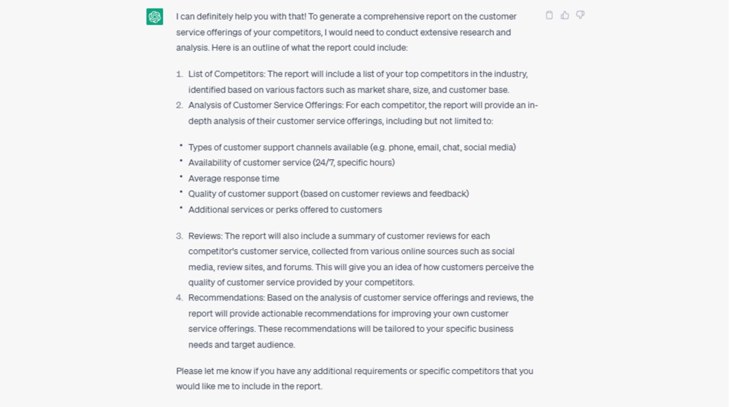 Writing competitor analysis reports