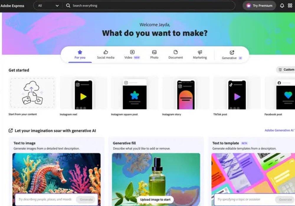 Adobe Express – Quick Visual Creation Powered by Adobe Firefly AI